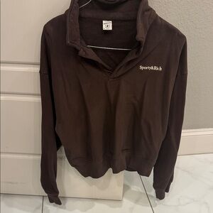 Sporty & Rich Dark Brown Pullover Sweatshirt